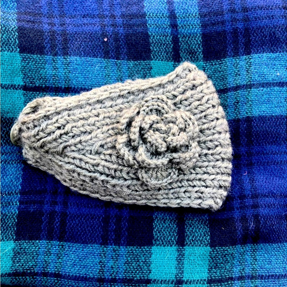 Green Knitted Hair Band